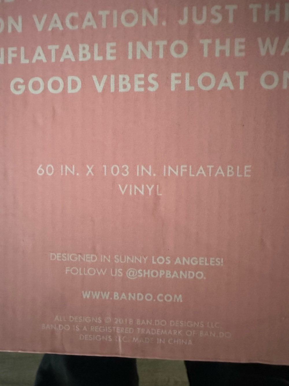 ban.do Vinyl Inflatable Pool Float - Picture 2 of 4